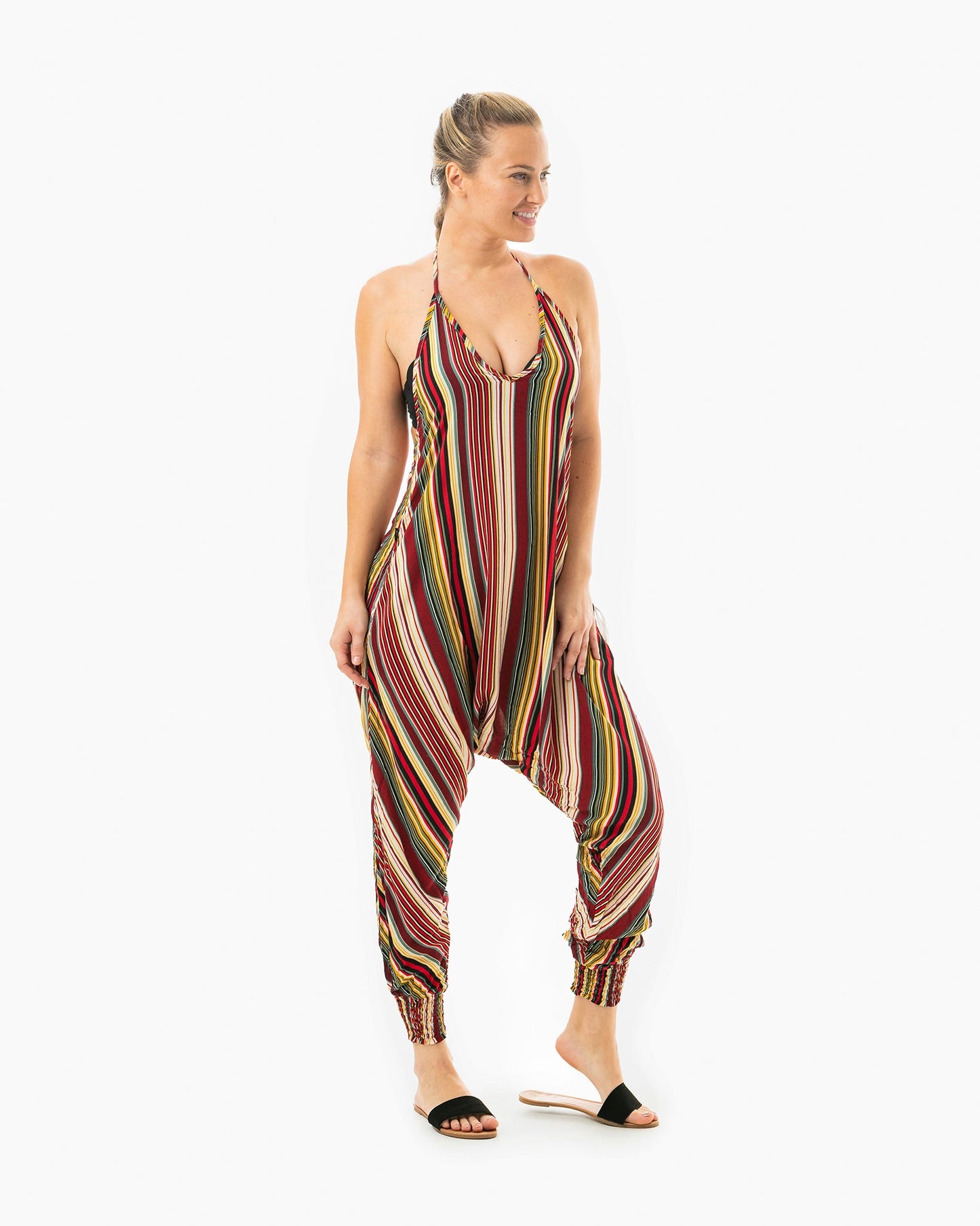Stripe Harem Jumpsuit