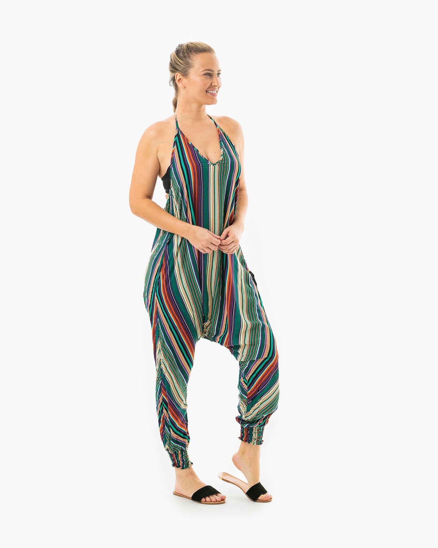 Stripe Harem Jumpsuit