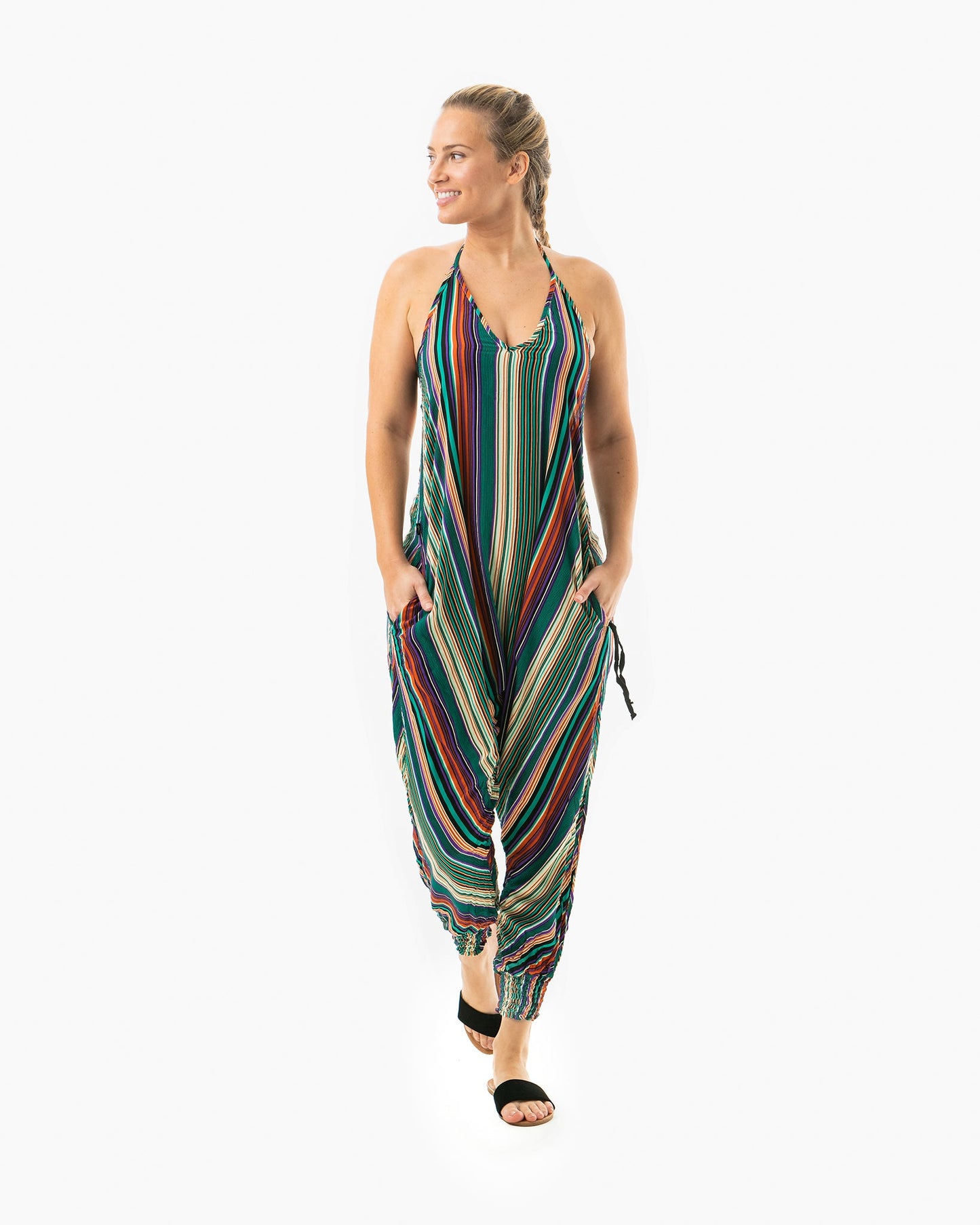 Stripe Harem Jumpsuit