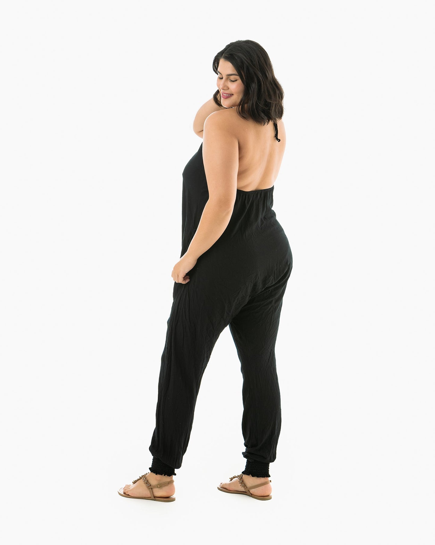 Solid Harem Jumpsuit