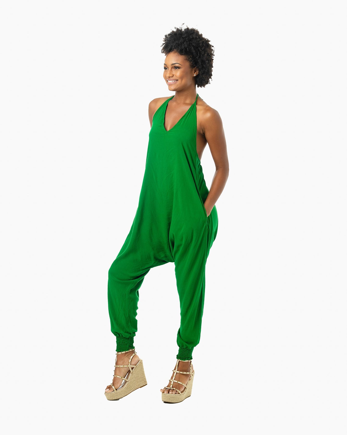 Solid Harem Jumpsuit