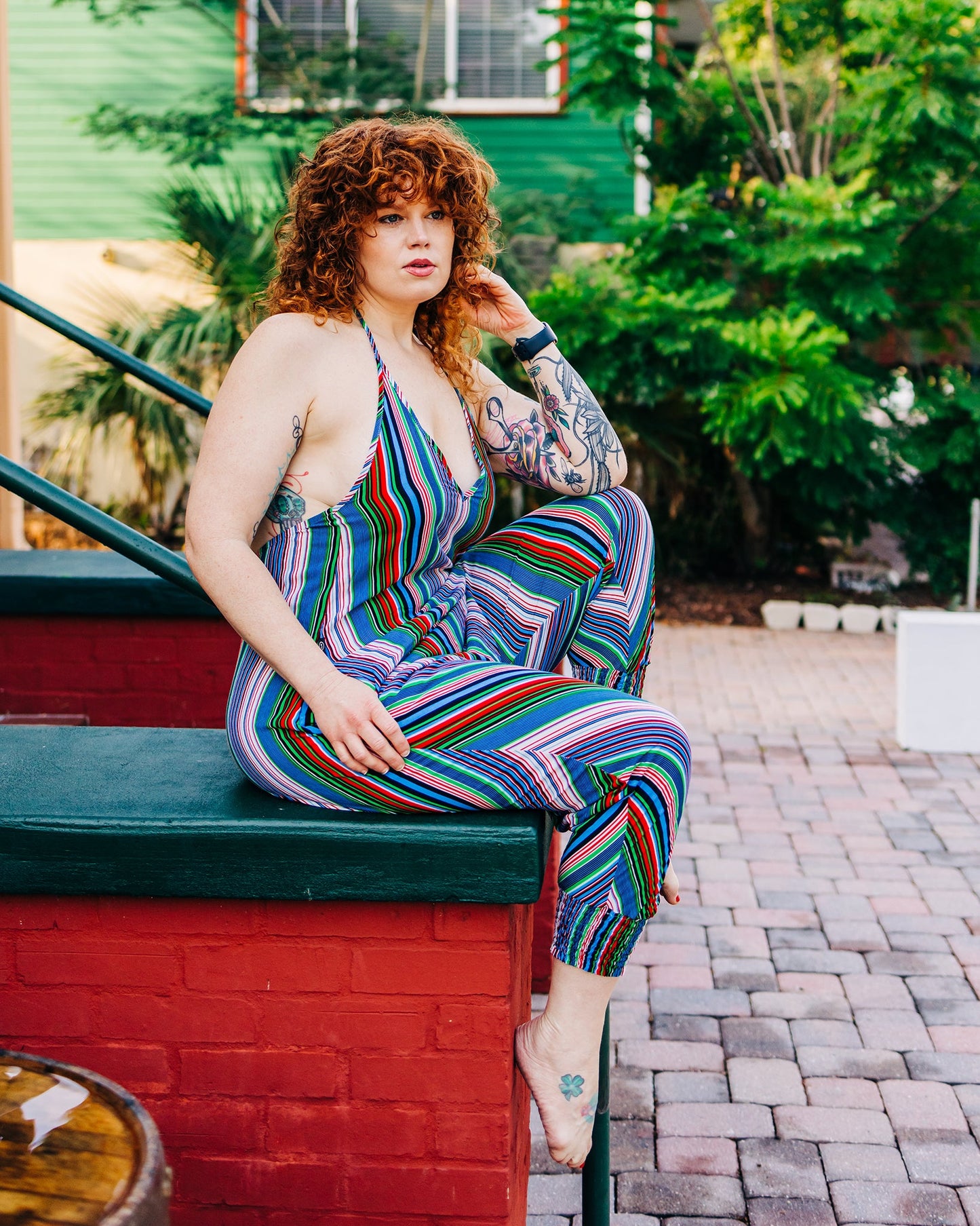 Stripe Harem Jumpsuit