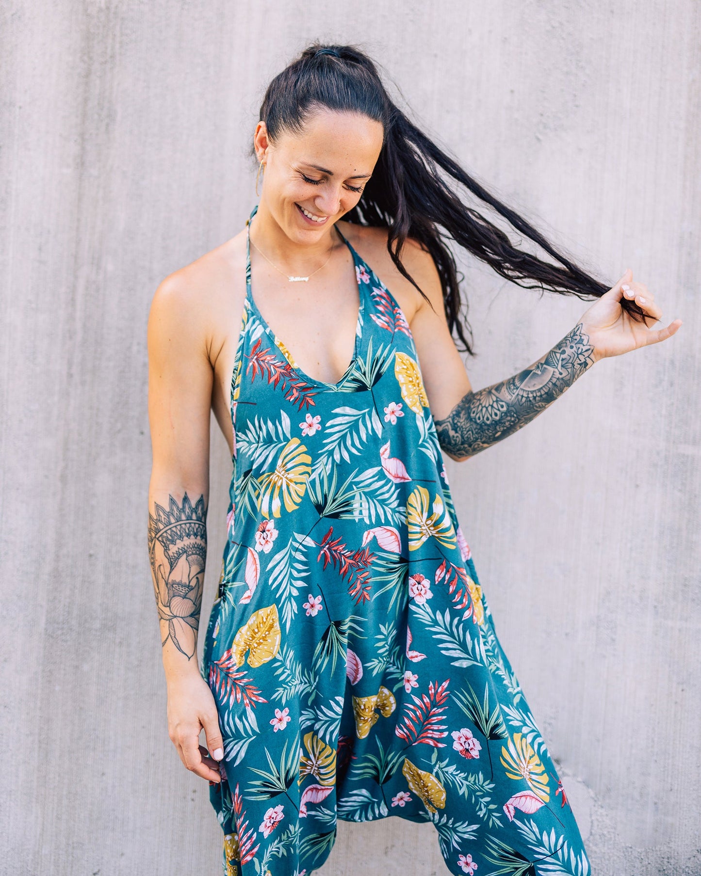 Flower Harem Jumpsuit
