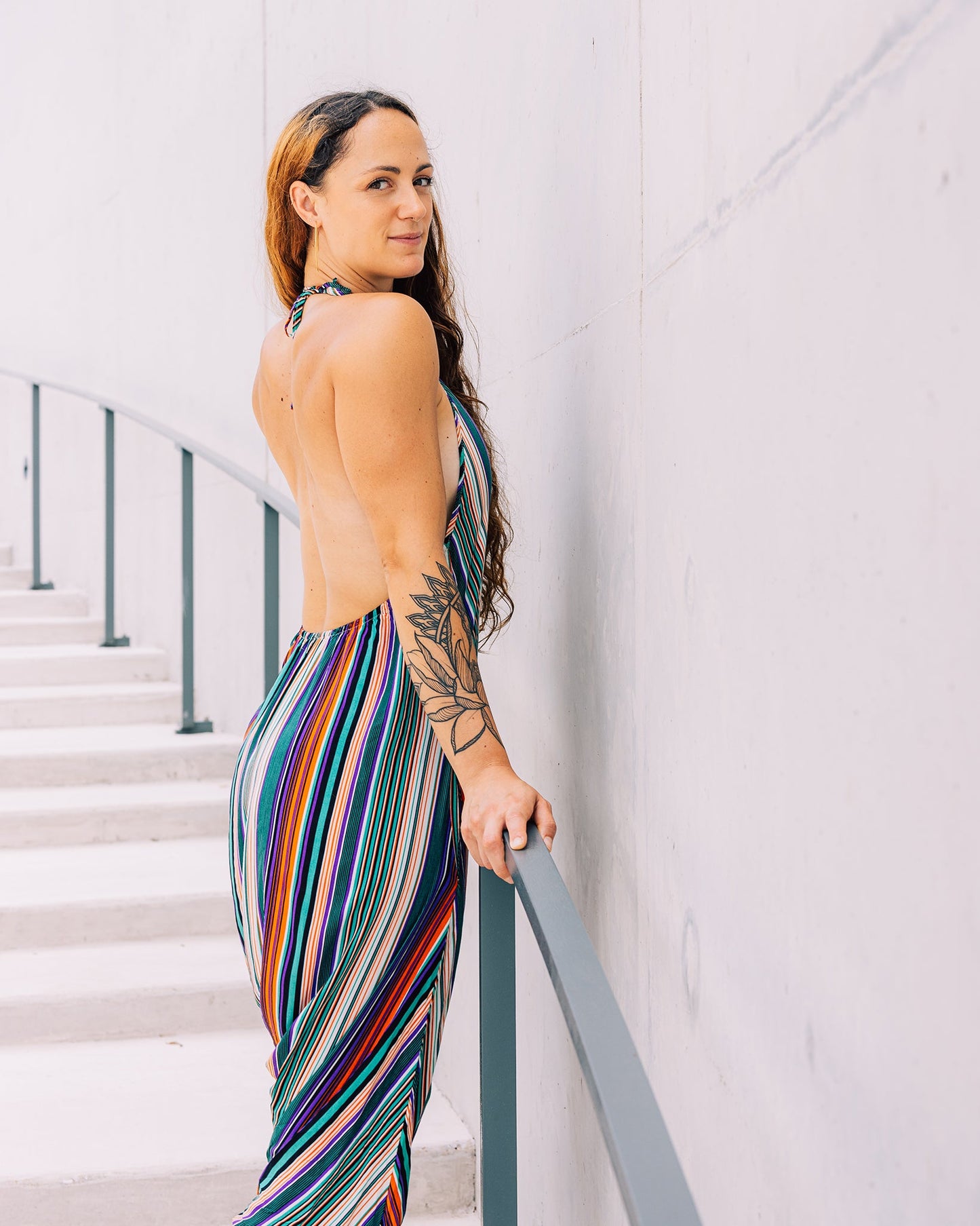 Stripe Harem Jumpsuit