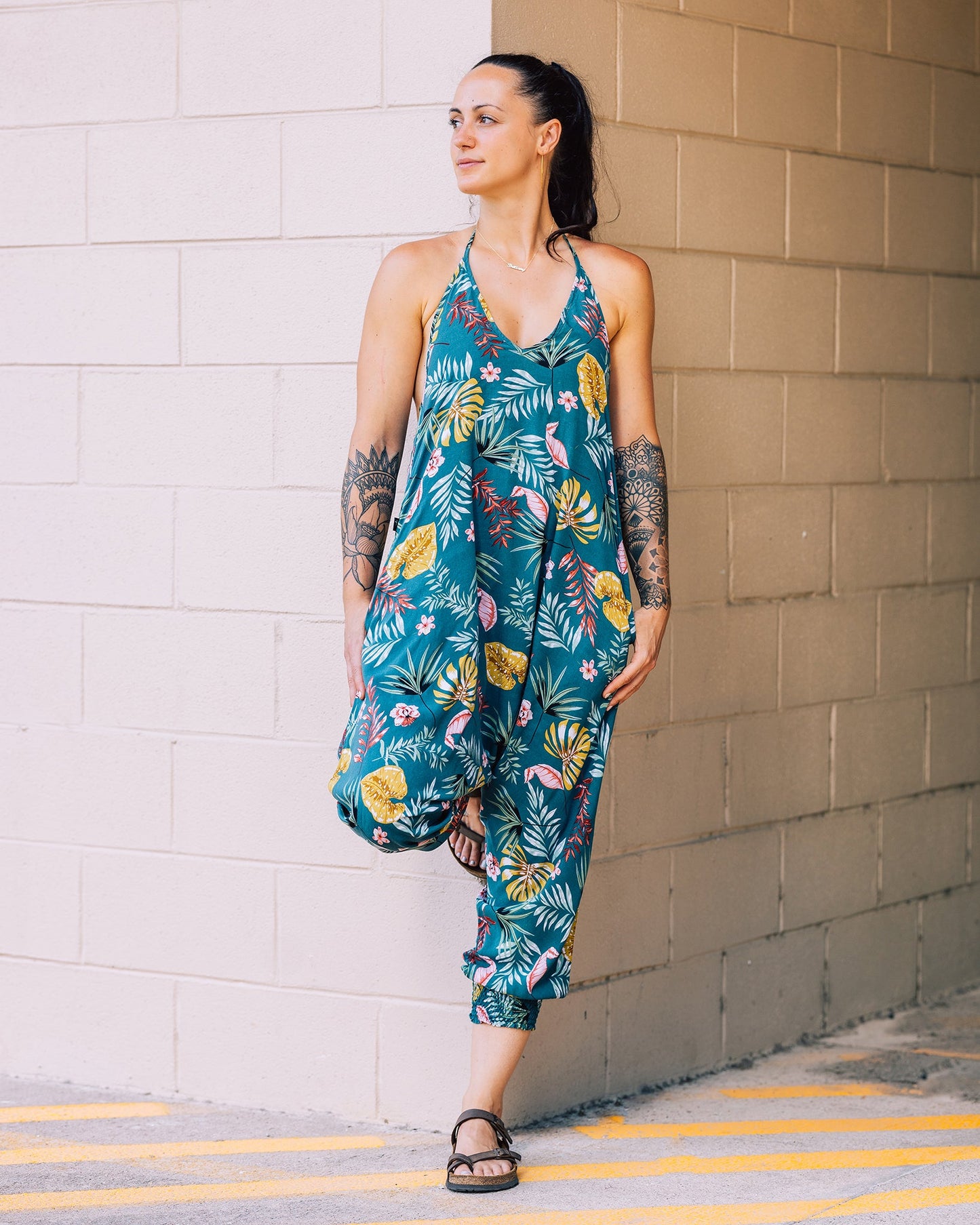 Flower Harem Jumpsuit