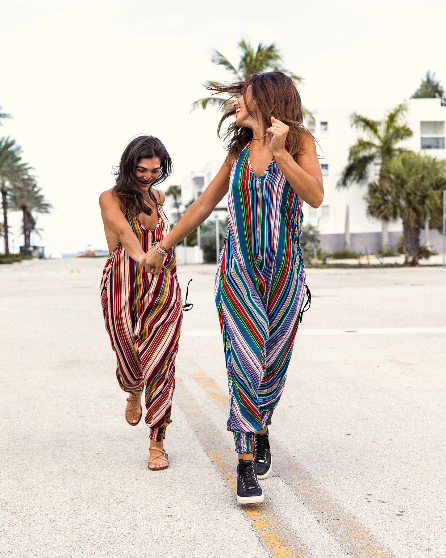 Stripe Harem Jumpsuit