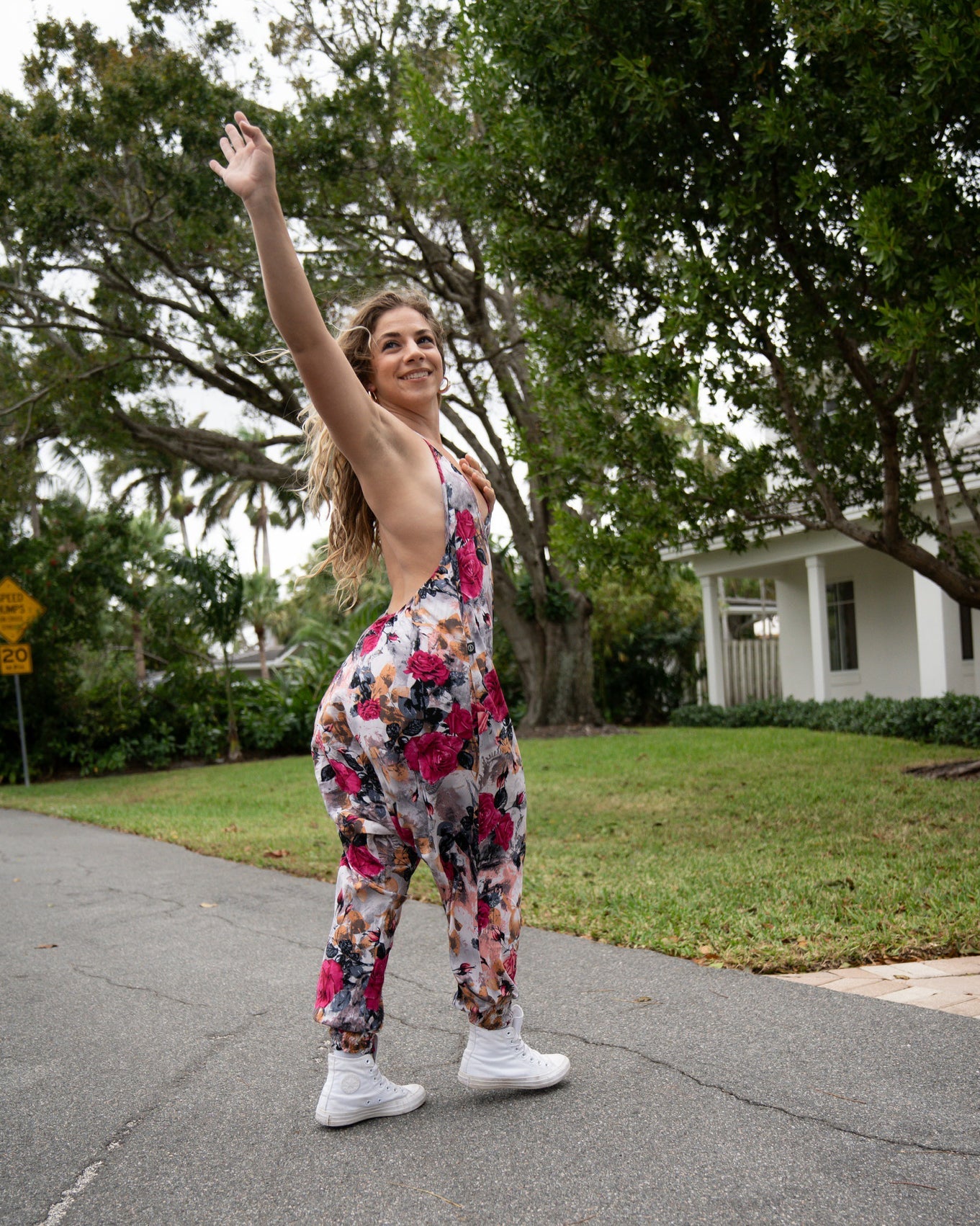 Flower Harem Jumpsuit