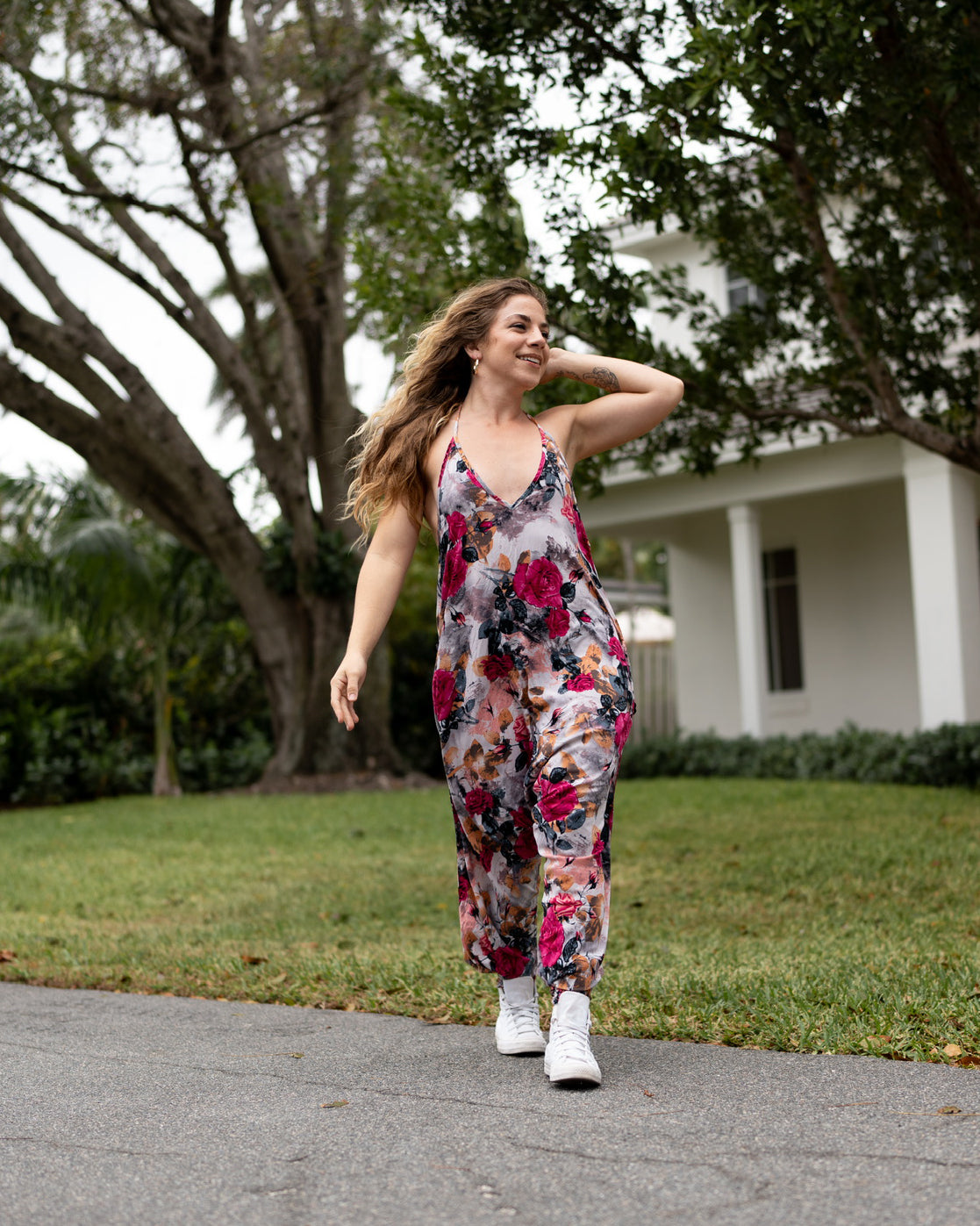 Flower Harem Jumpsuit