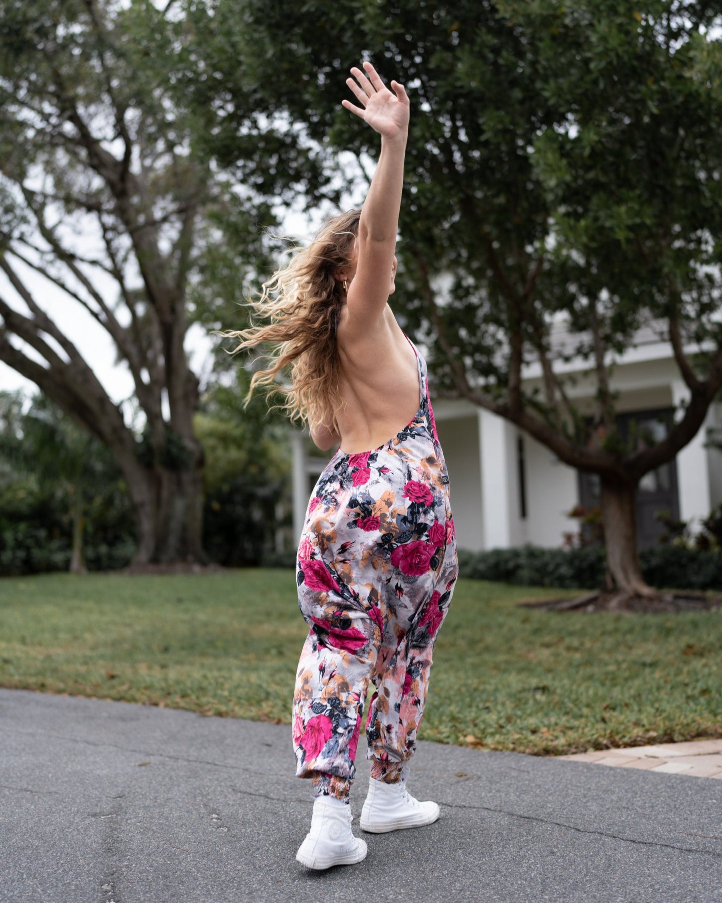 Flower Harem Jumpsuit