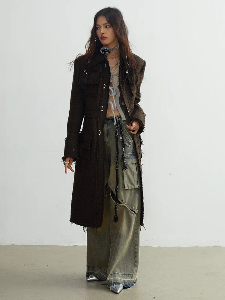 Cartrossi Frayed Pocket Coat