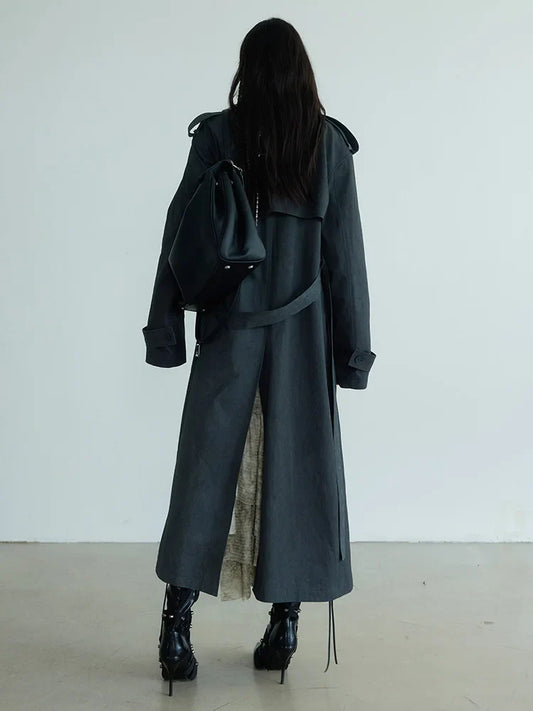 Regener Color Block Trench Coat