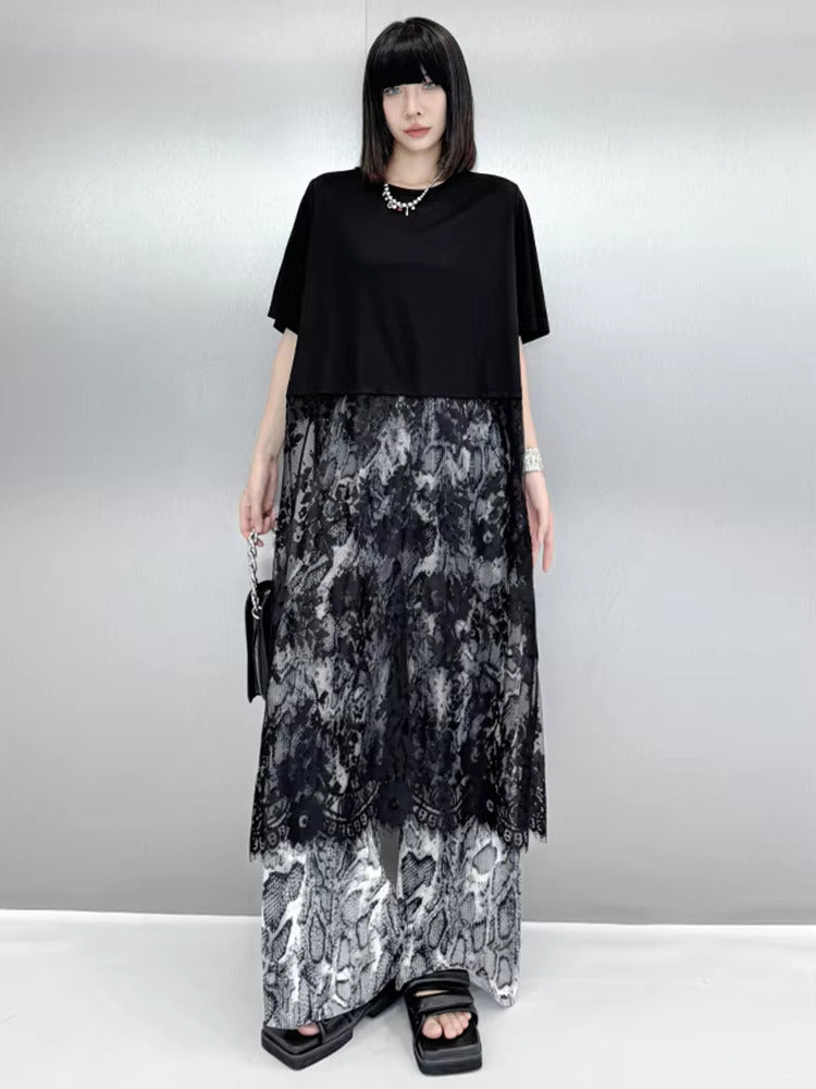 Darcelle Lace Bottom Tunic