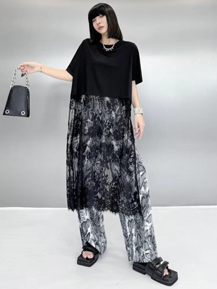 Darcelle Lace Bottom Tunic