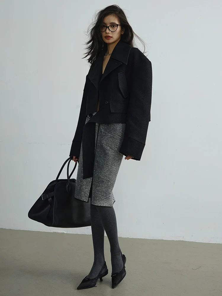 Sheenee Detachable Lace Neck Jacket