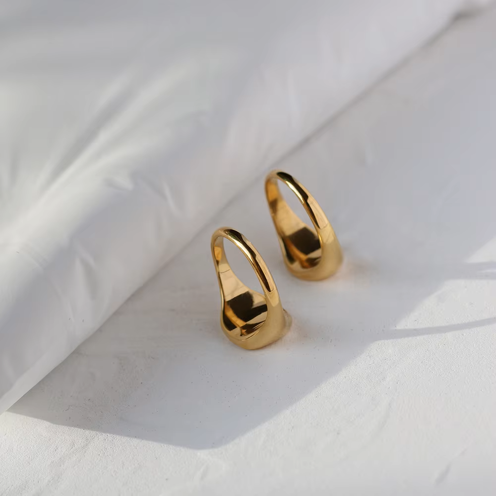 Amaiyllish 18K Gold Stamp Ring - Flower
