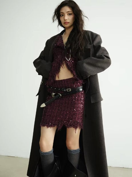 Pointsetta Sequin Skirt