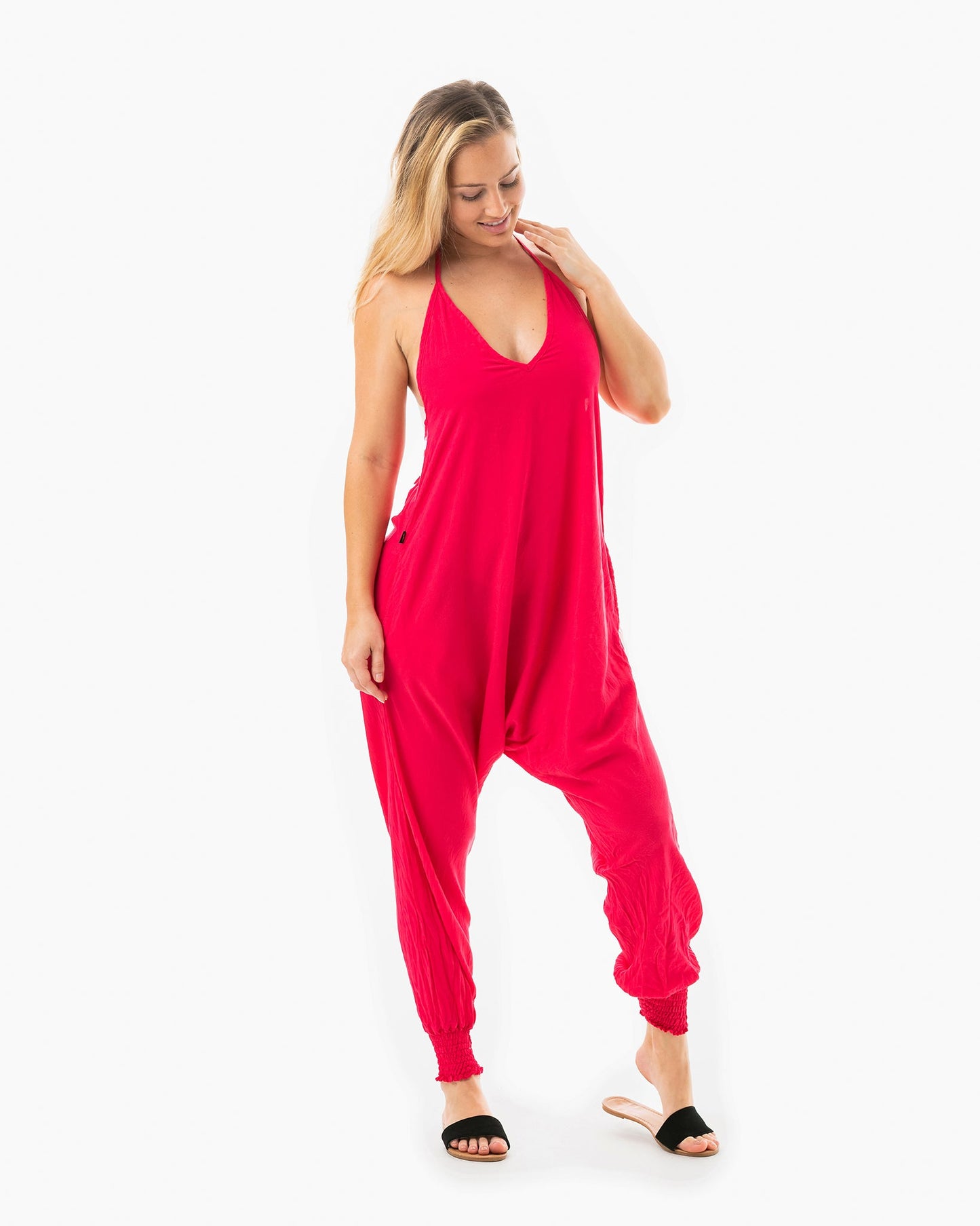 Solid Harem Jumpsuit