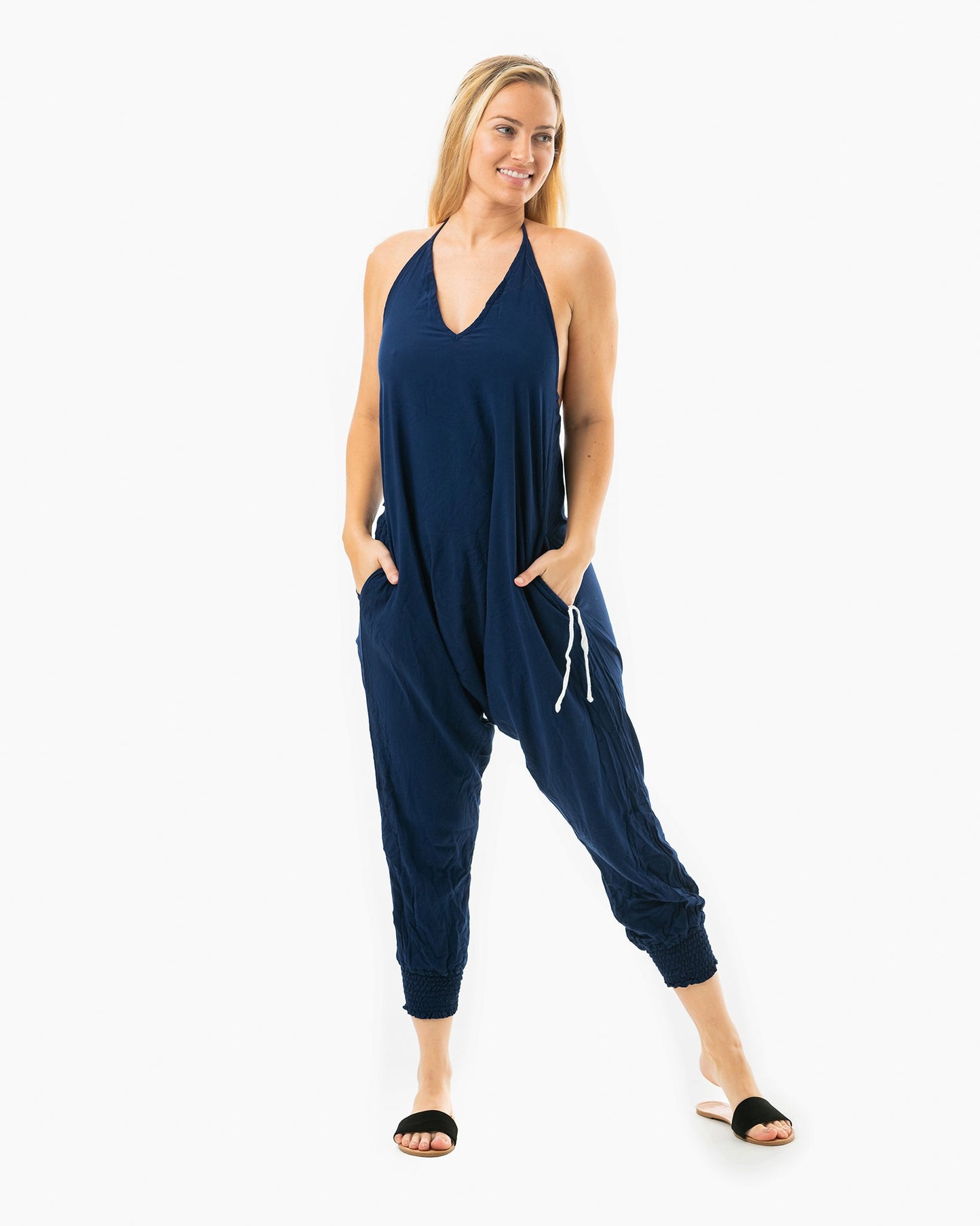 Solid Harem Jumpsuit