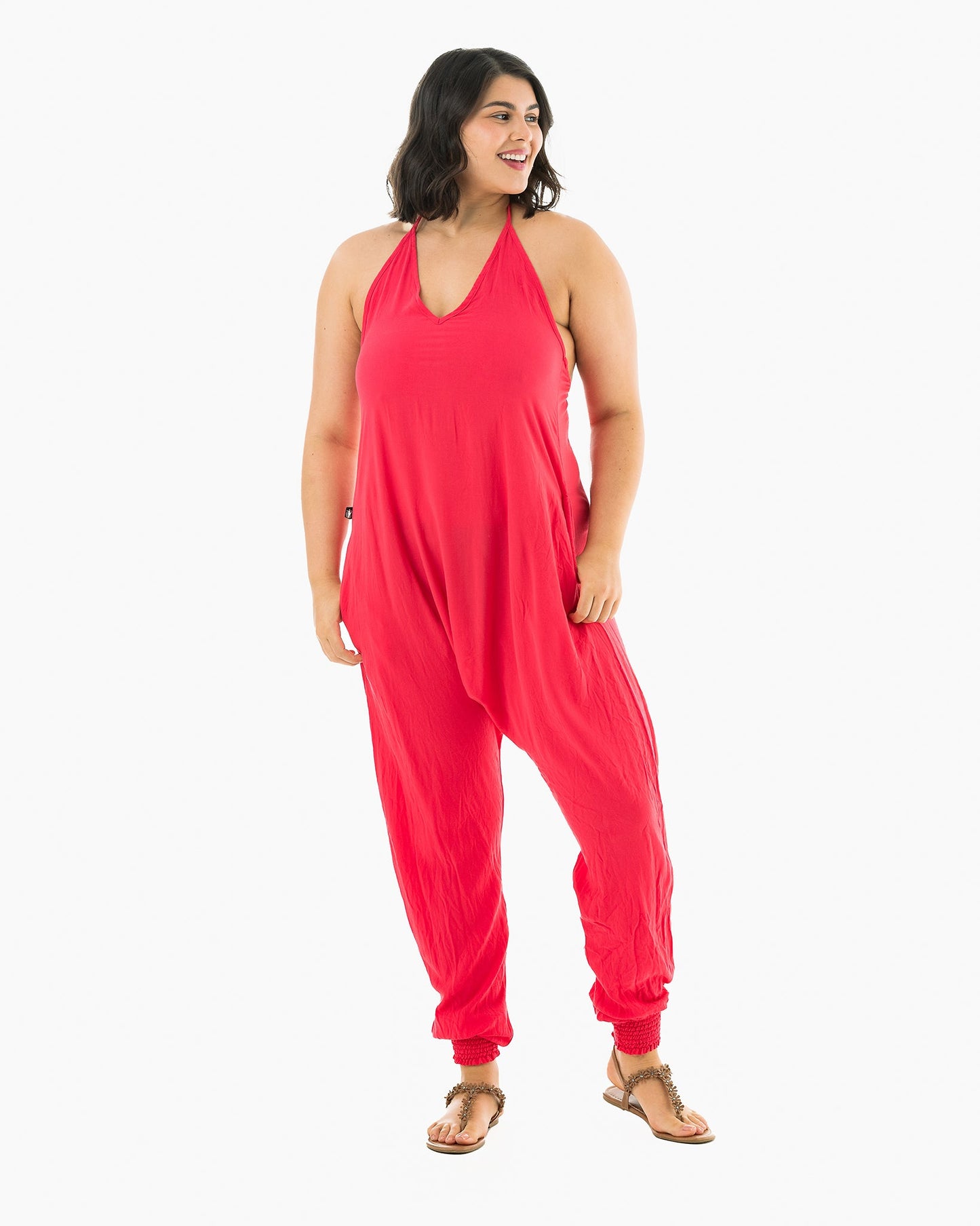 Solid Harem Jumpsuit
