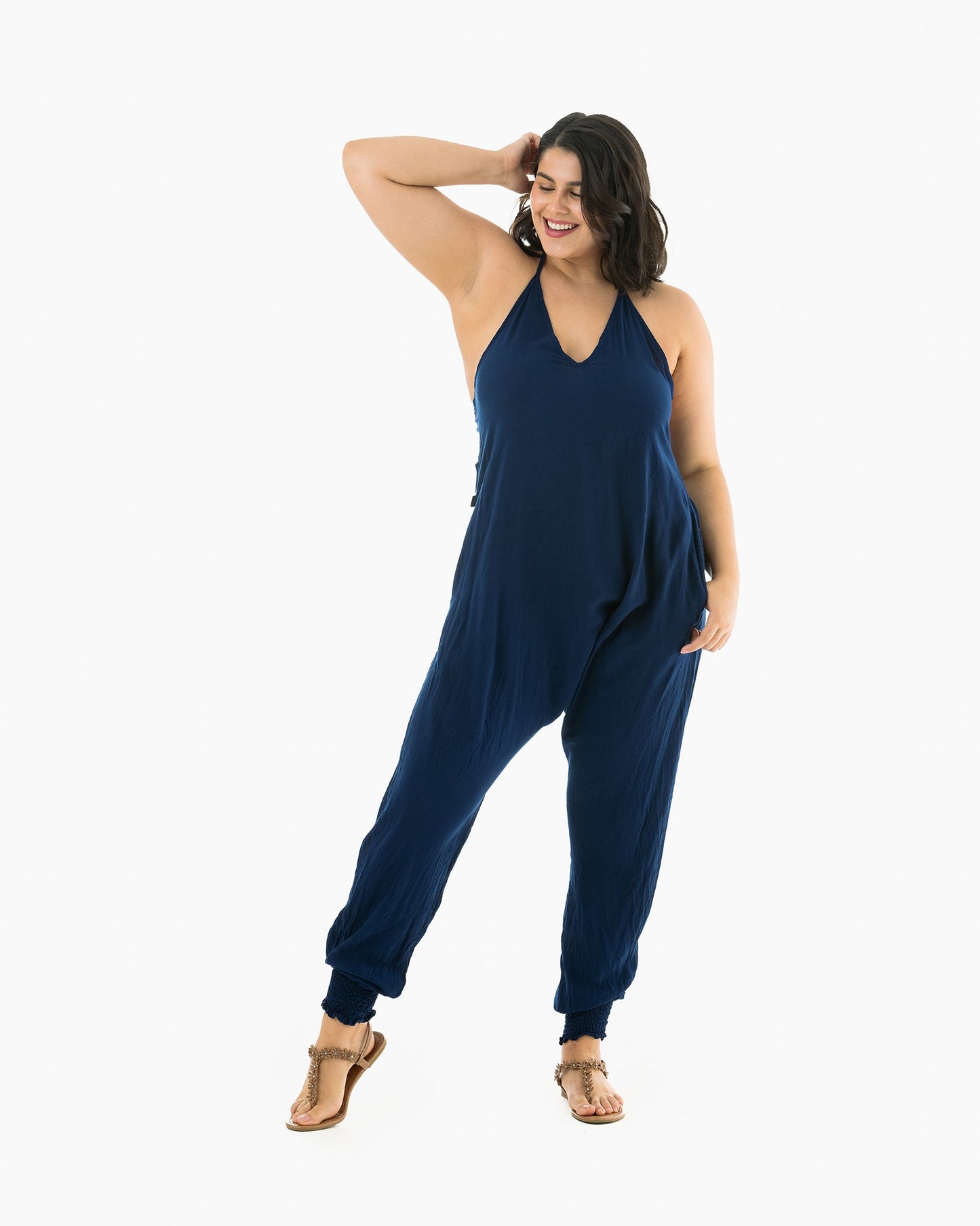 Solid Harem Jumpsuit