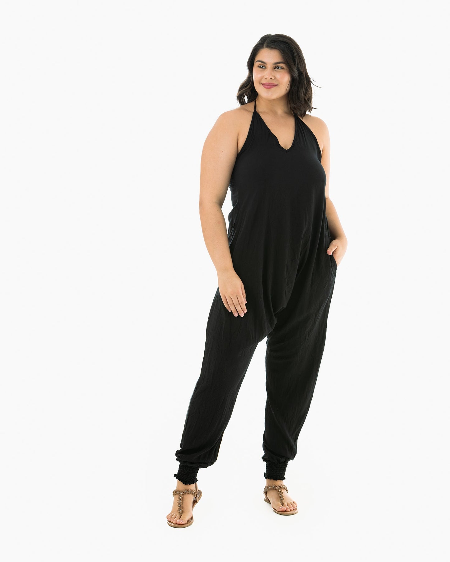 Solid Harem Jumpsuit