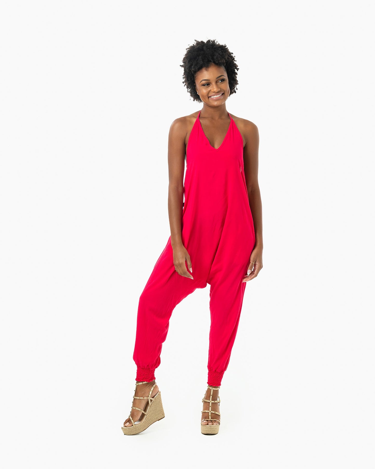 Solid Harem Jumpsuit
