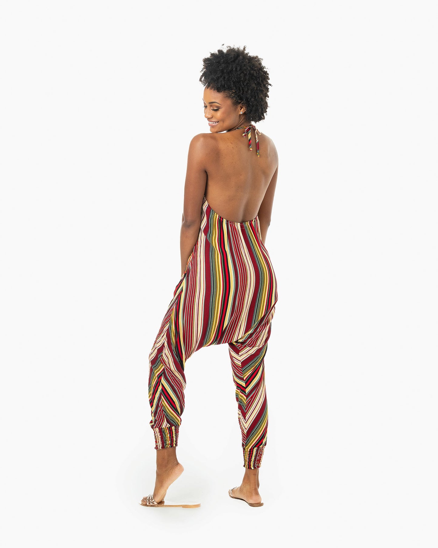 Stripe Harem Jumpsuit