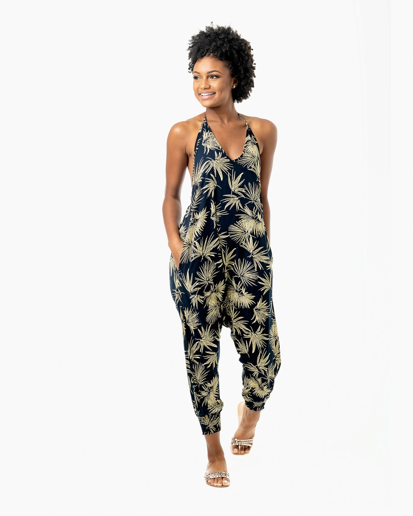 Flower Harem Jumpsuit