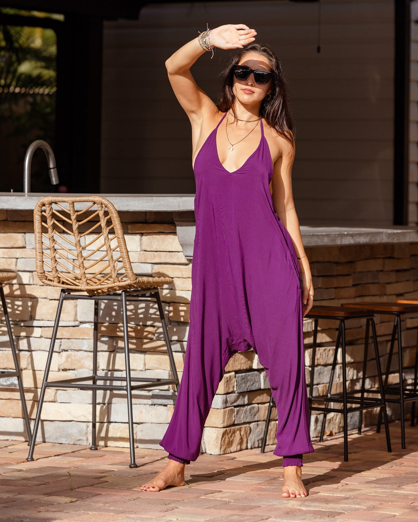 Solid Harem Jumpsuit