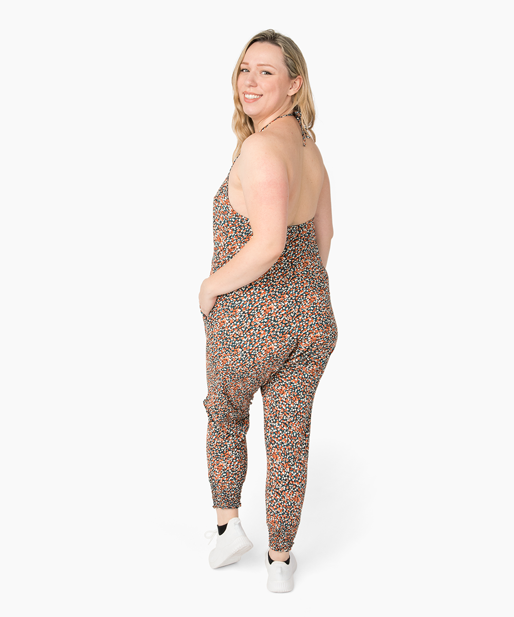 Flower Harem Jumpsuit