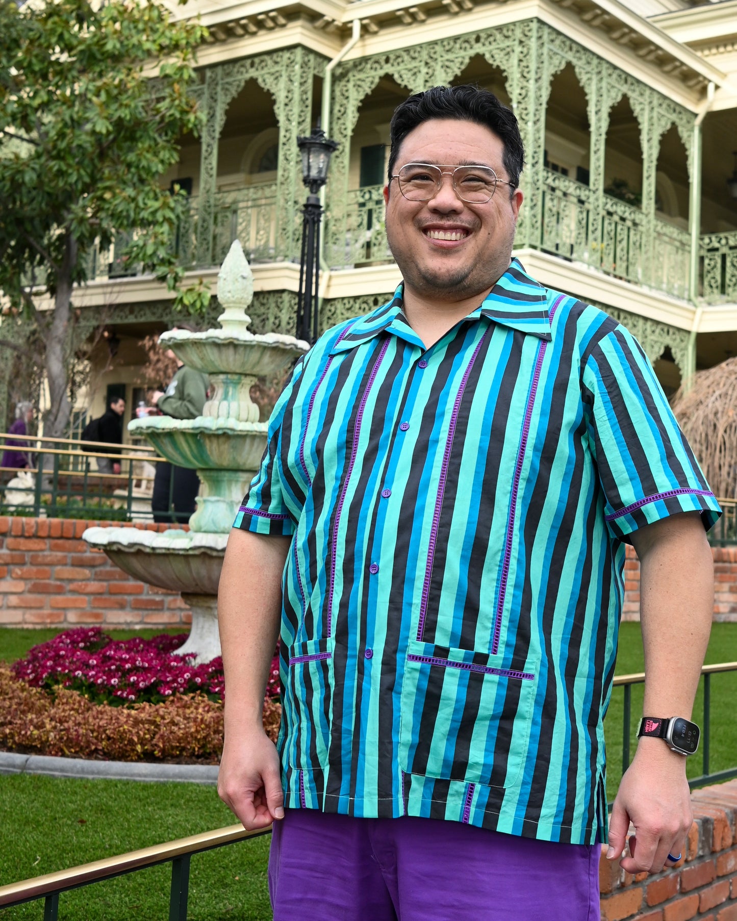 Men's Haunted House Stripe Cocktail Shirt