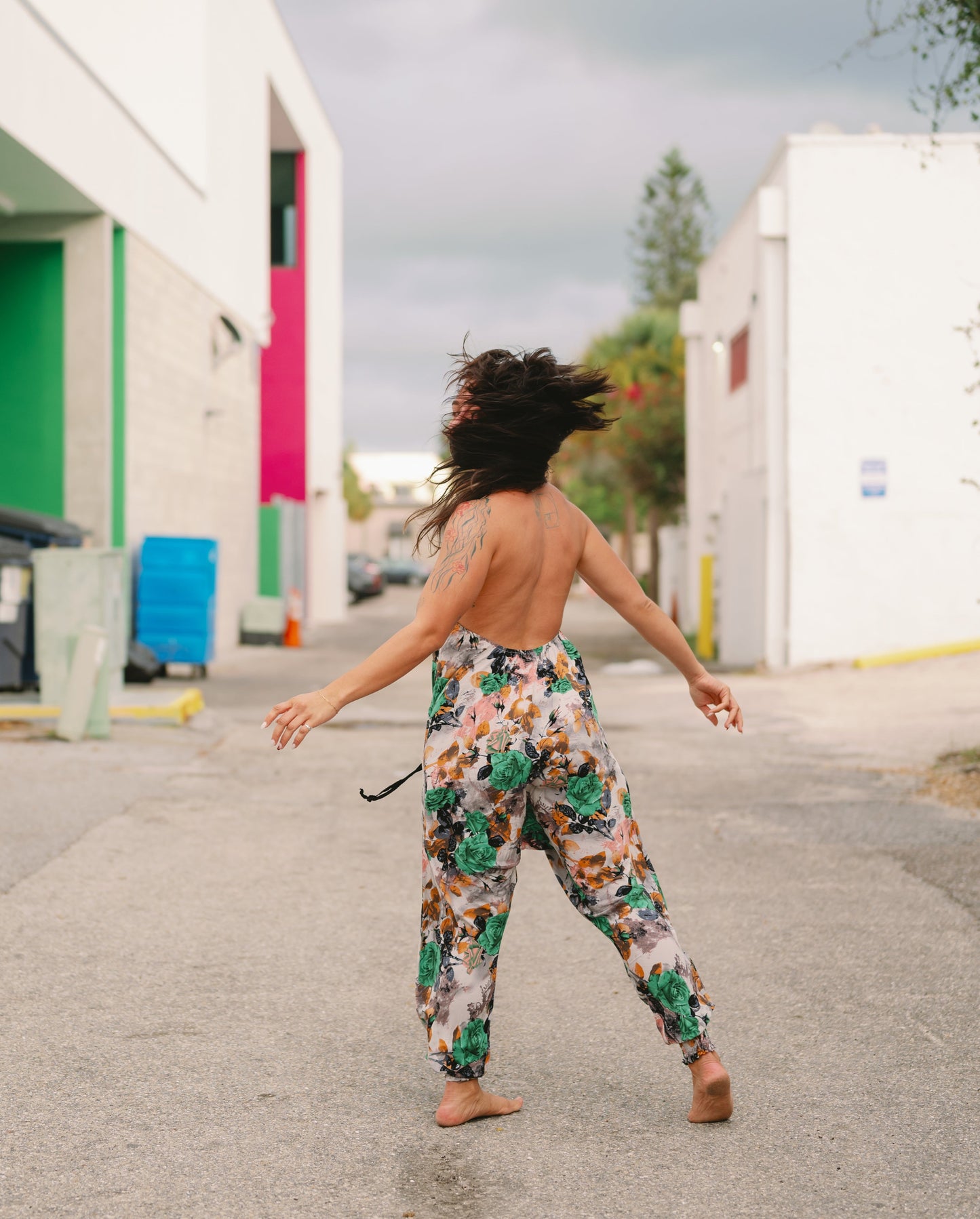 Flower Harem Jumpsuit