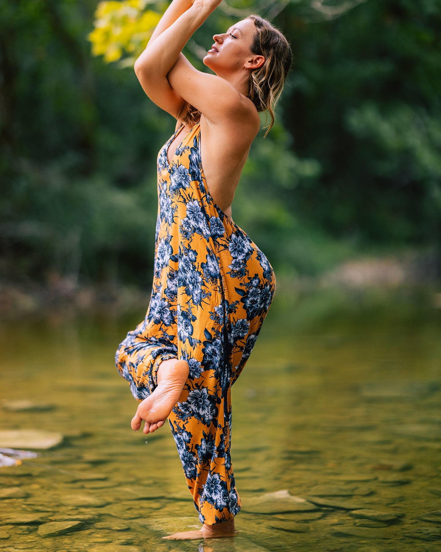 Flower Harem Jumpsuit