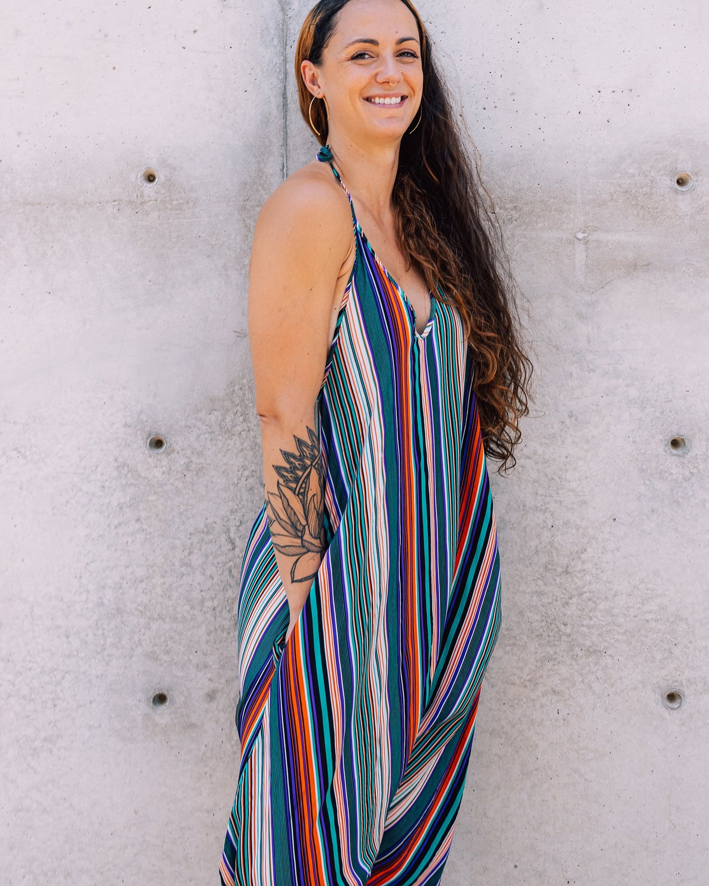 Stripe Harem Jumpsuit