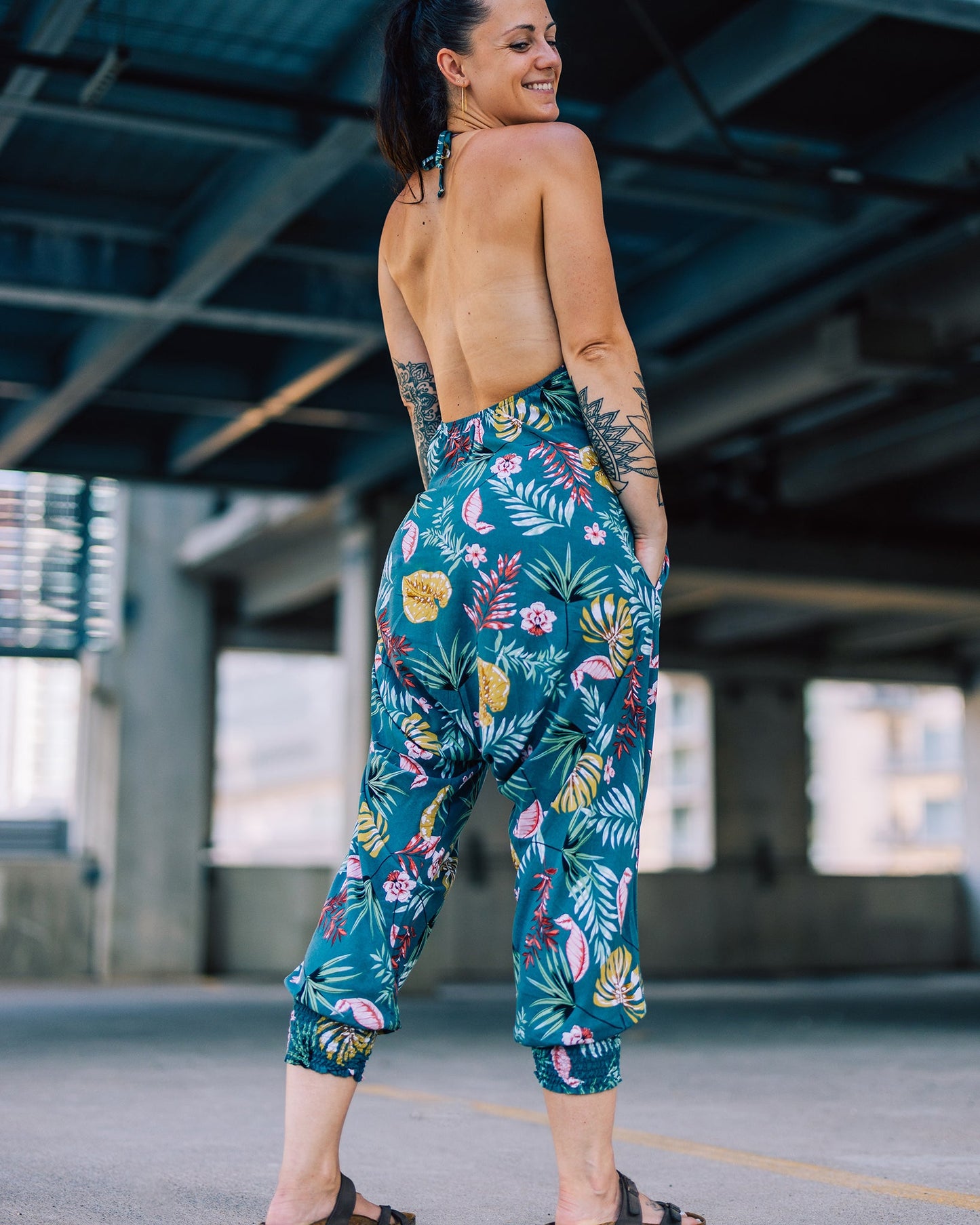Flower Harem Jumpsuit