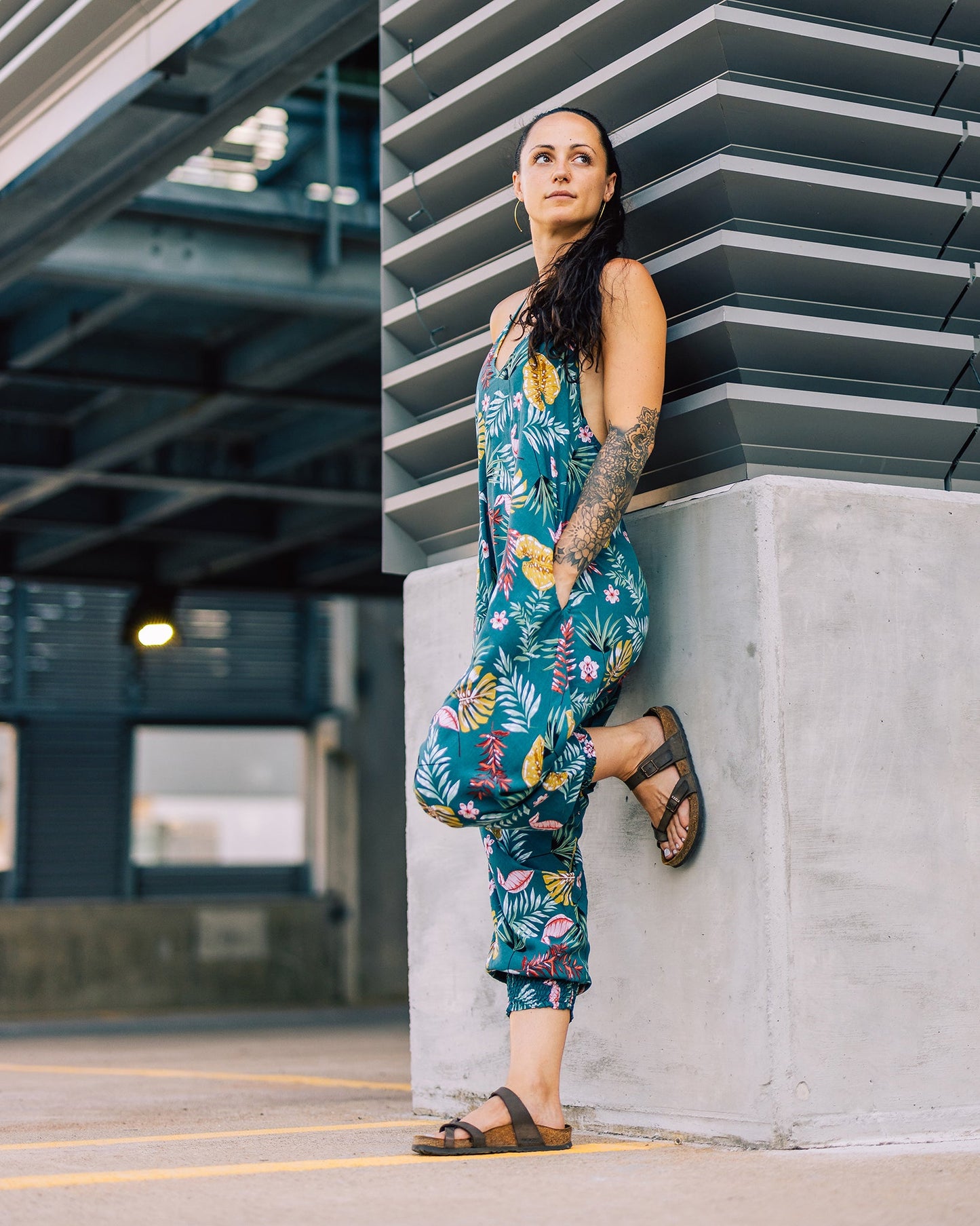 Flower Harem Jumpsuit