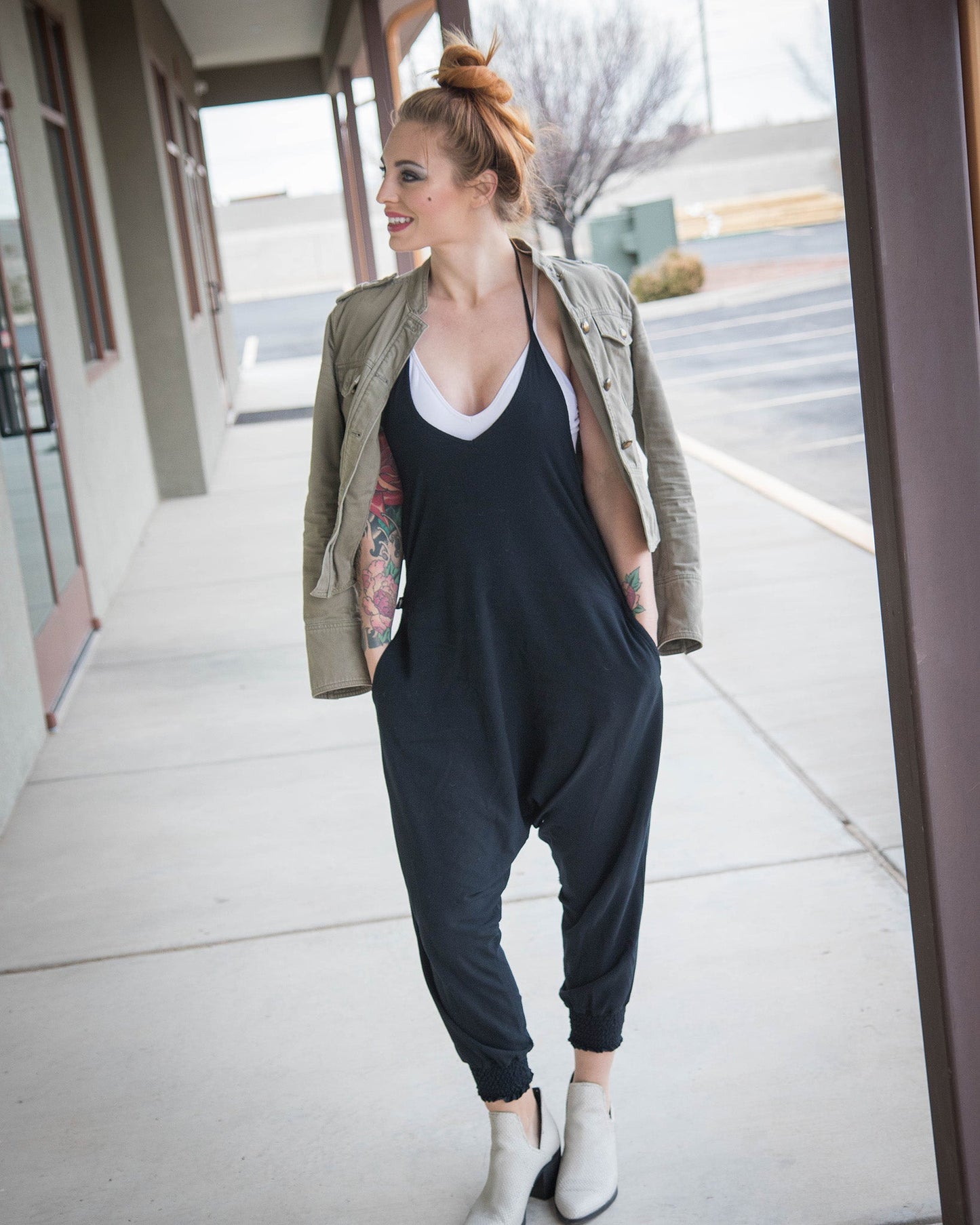 Solid Harem Jumpsuit