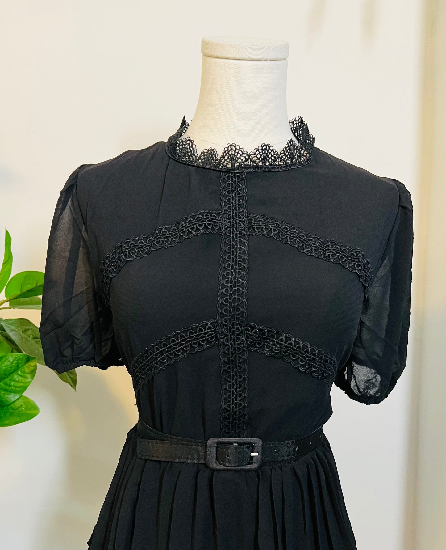 Annabel - Romantic Cottage Goth Tiered Dress - READY TO SHIP