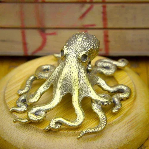 Octopus Skull Door Knocker Iron Unique Bizarre Gothic Home Decor Resin Crafts Door Handles Garden Outdoor Gate Decors Towel Rack