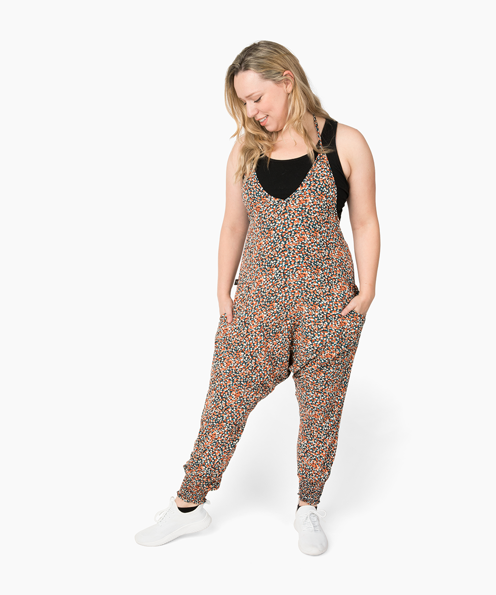Flower Harem Jumpsuit