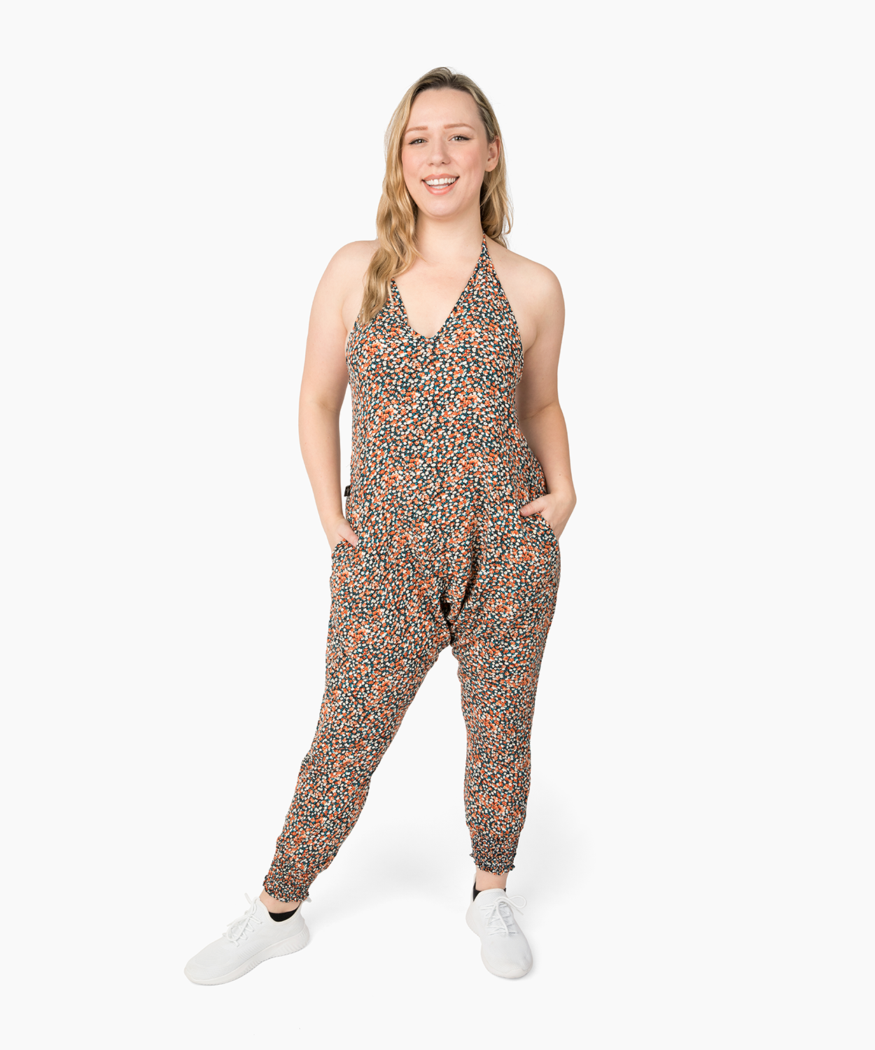Flower Harem Jumpsuit