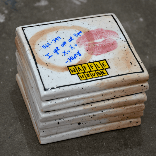 USED DINER NAPKIN COASTER