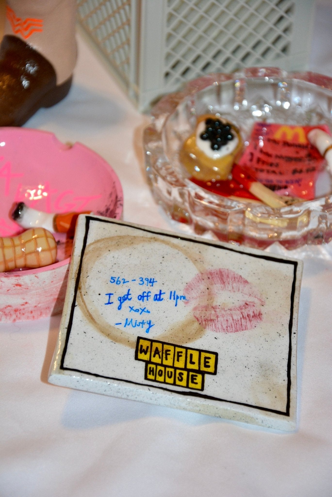 USED DINER NAPKIN COASTER