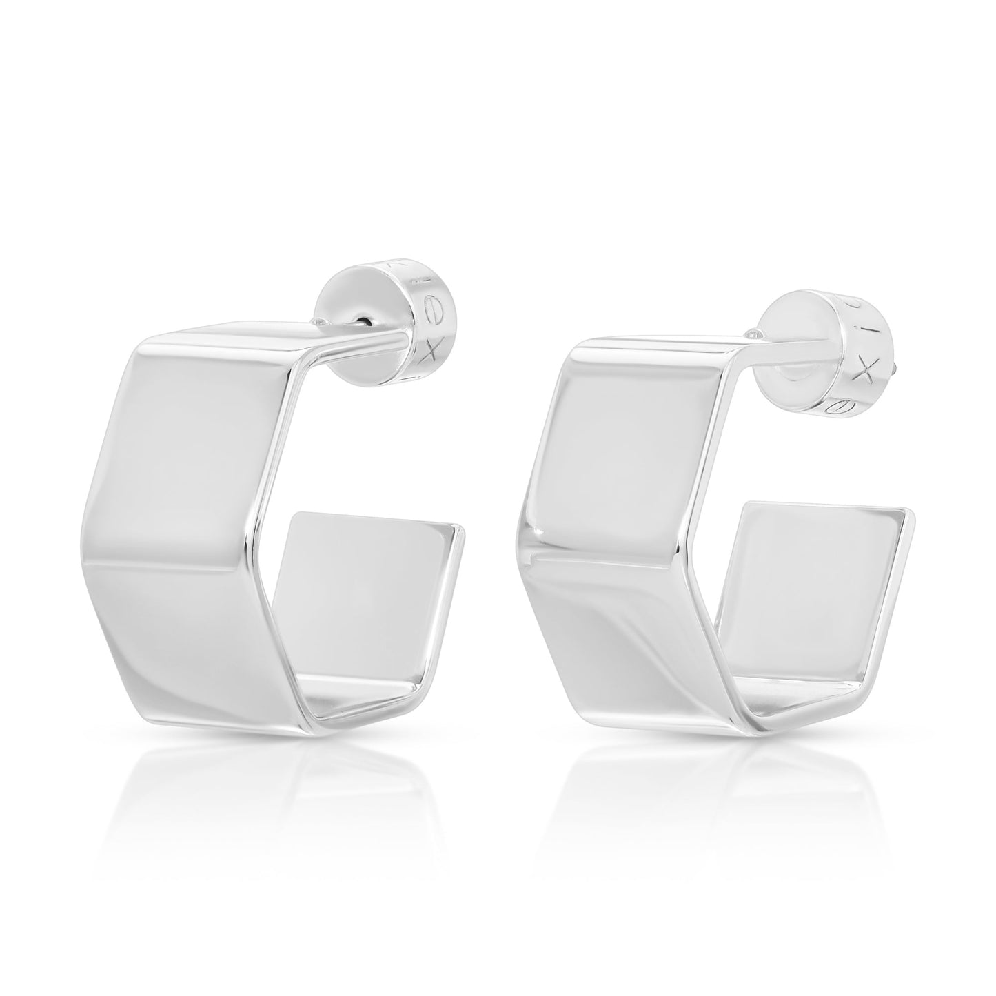 HEXAGON SHAPED HOOPS by Eklexic