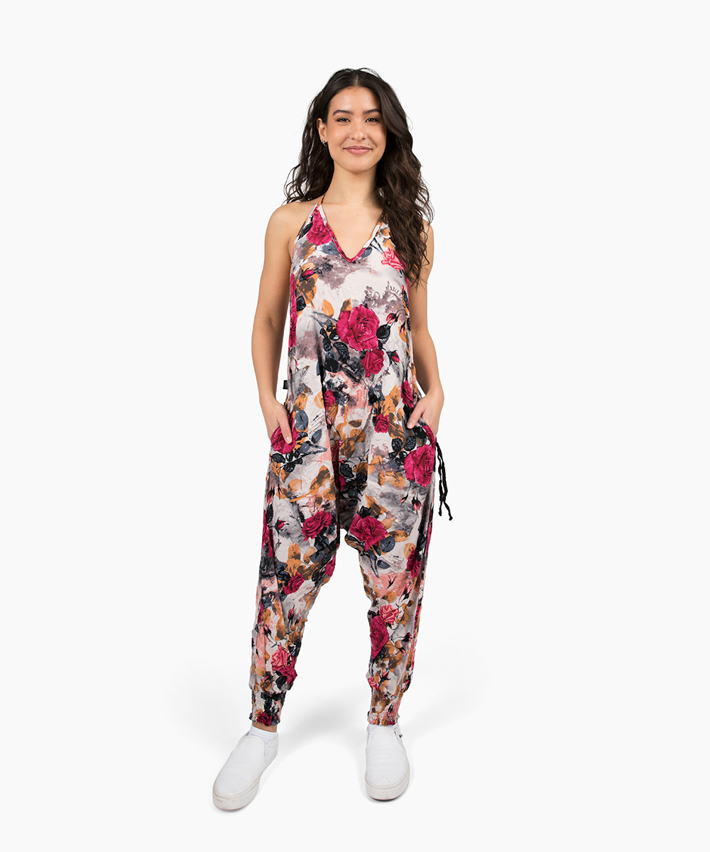 Flower Harem Jumpsuit