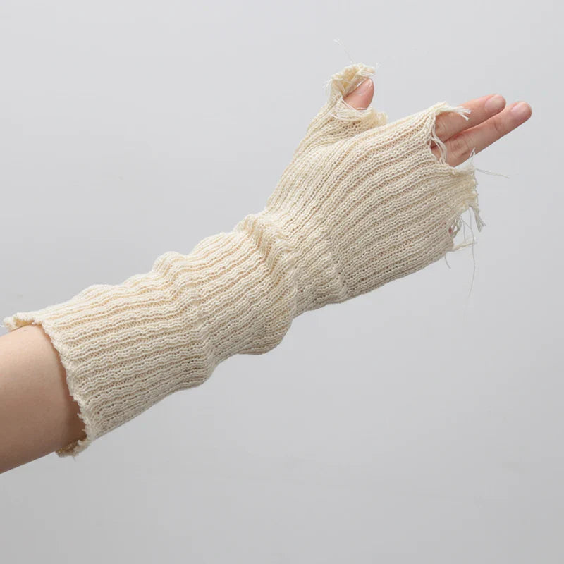 Zuriel Fingerless Gloves - Distressed