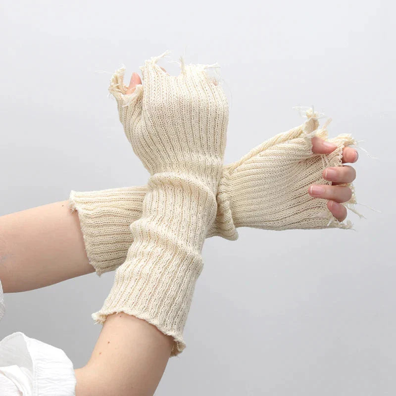 Zuriel Fingerless Gloves - Distressed