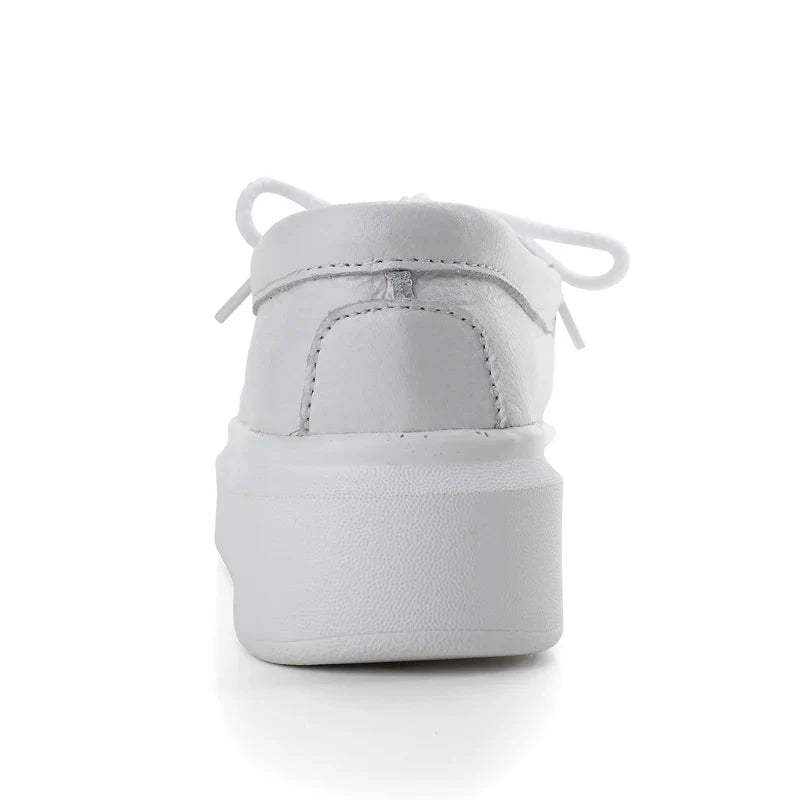 Moeerue Platform Moccasins - White