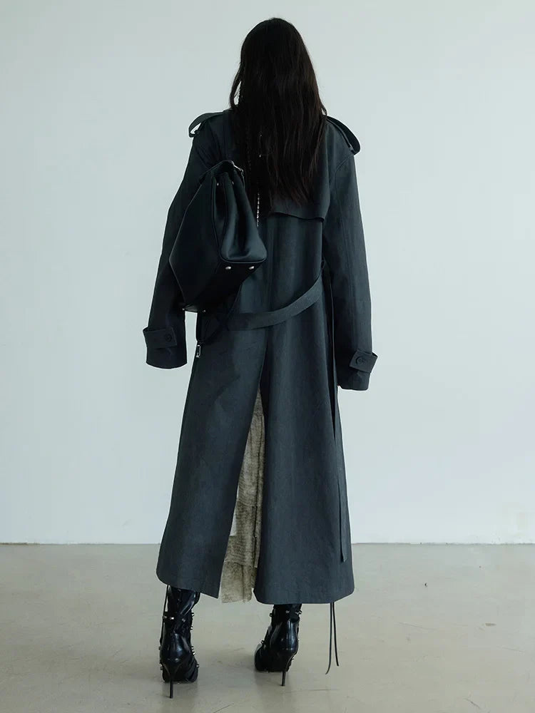 Regener Color Block Trench Coat