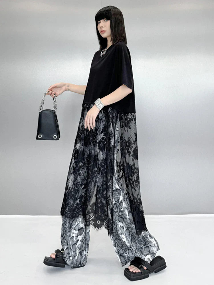 Darcelle Lace Bottom Tunic